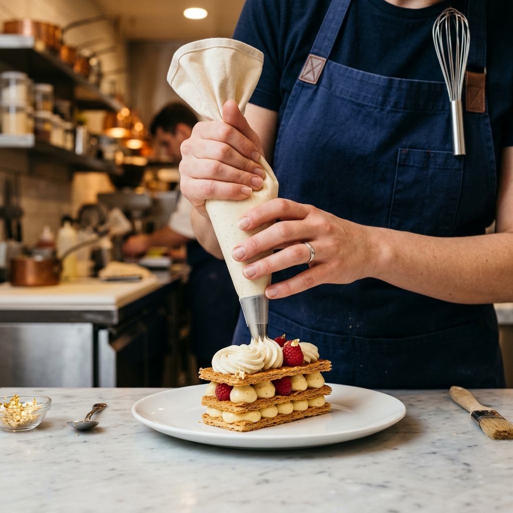 Artisan dessert making process